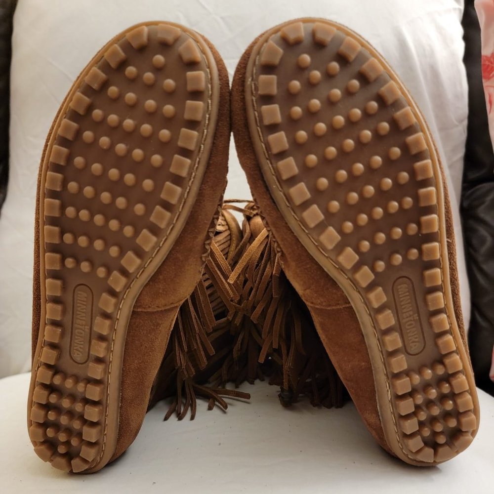 Nib Minnetonka Decorah Double Fringe Moccasin Boo… - image 8